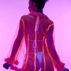 Be Wicked New So Xxtra Feather Trim Sheer Robe 19 Be Wicked New So Xxtra Feather Trim Sheer Robe