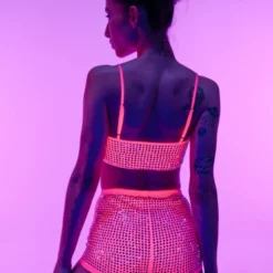 Hot And Delicious Pink Ice 2pc Rhinestone Set