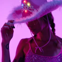 AE New LED Rodeo Princess Cowboy Hat