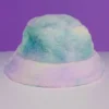 AE Tie Dye Plush Furry Bucket Hat Womens