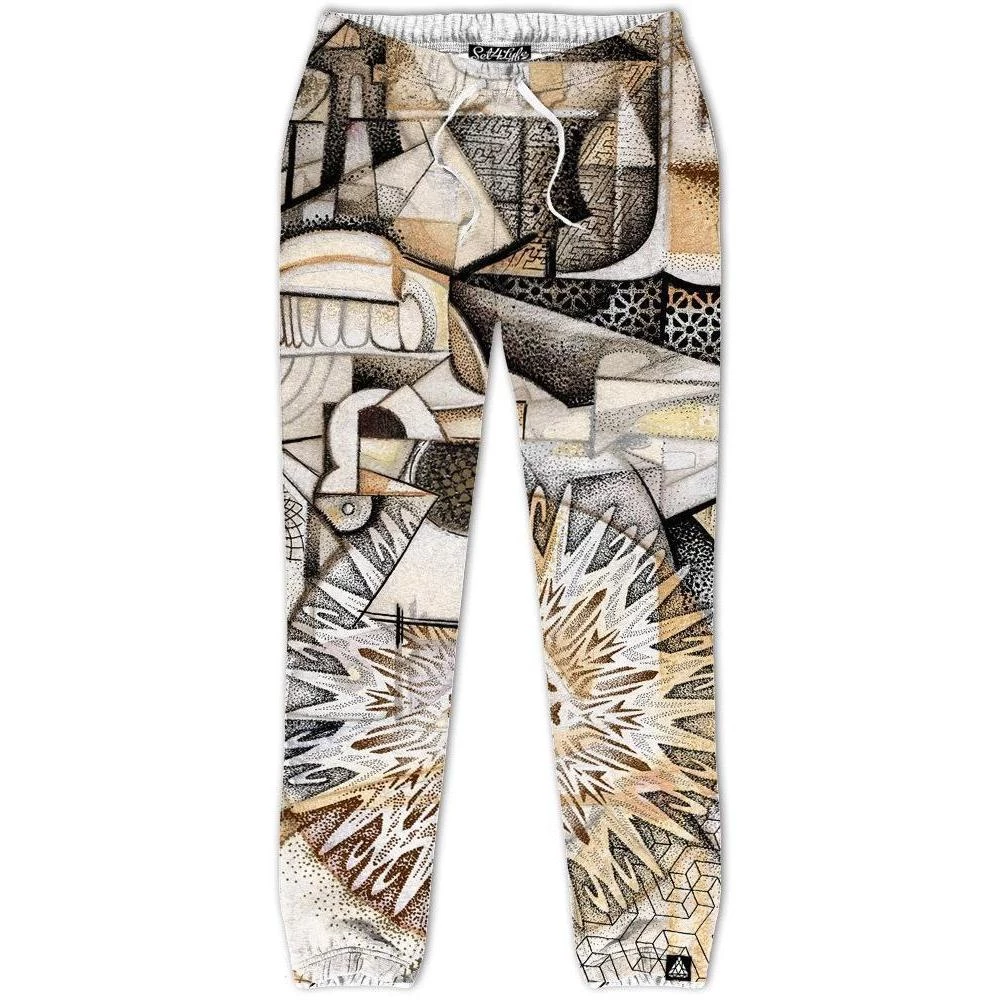 Set 4 Lyfe Mens DOTS ON PLANES IN SPACE JOGGERS 1 Set 4 Lyfe Mens DOTS ON PLANES IN SPACE JOGGERS