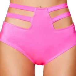 Roma Womens High-Waisted Strapped Booty Shorts