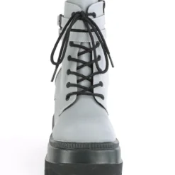 Pleasers Demonia Flash Reflective Stacked Platform Boots Shoes