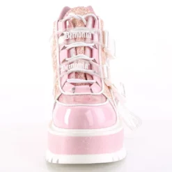 Pleasers Demonia Slacker Holo Pink Ankle Boots Shoes 11 Pleasers Demonia Slacker Holo Pink Ankle Boots Shoes