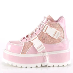 Pleasers Demonia Slacker Holo Pink Ankle Boots Shoes 10 Pleasers Demonia Slacker Holo Pink Ankle Boots Shoes