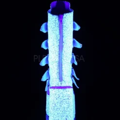 Pleasers Demonia White Multi Glitter Platform Mid-Calf Boots