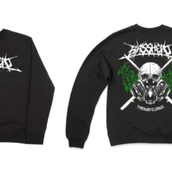 555stickers Throwin' Elbows Basshead Crewneck Sweater New