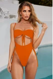 FM Orange No Peeking Bodysuit New