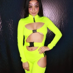 AE Intergalactic Domination Cutout Buckle Bodysuit