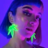AE New Smoke Me Out Neon Blacklight PVC Earrings