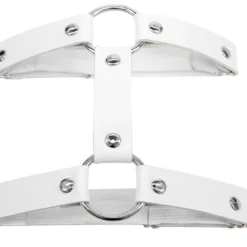 AE 1pc Miss Behaved Dual-Strap Faux Leather O-Ring Leg Garter Womens