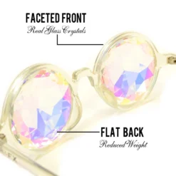 Womens GloFX Clear Kaleidoscope Glasses - Sacred Lens
