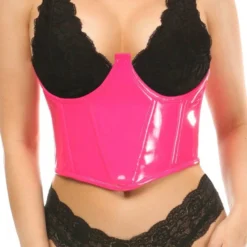 Daisy's Corsets Neon Pink Patent Waist Cincher New