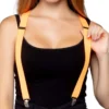 Leg Avenue Womens Stretchy Neon Elastic Clip On Suspenders