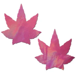 Pastease Holographic Indica Weed Marijuana Leaf Nipple Pasties