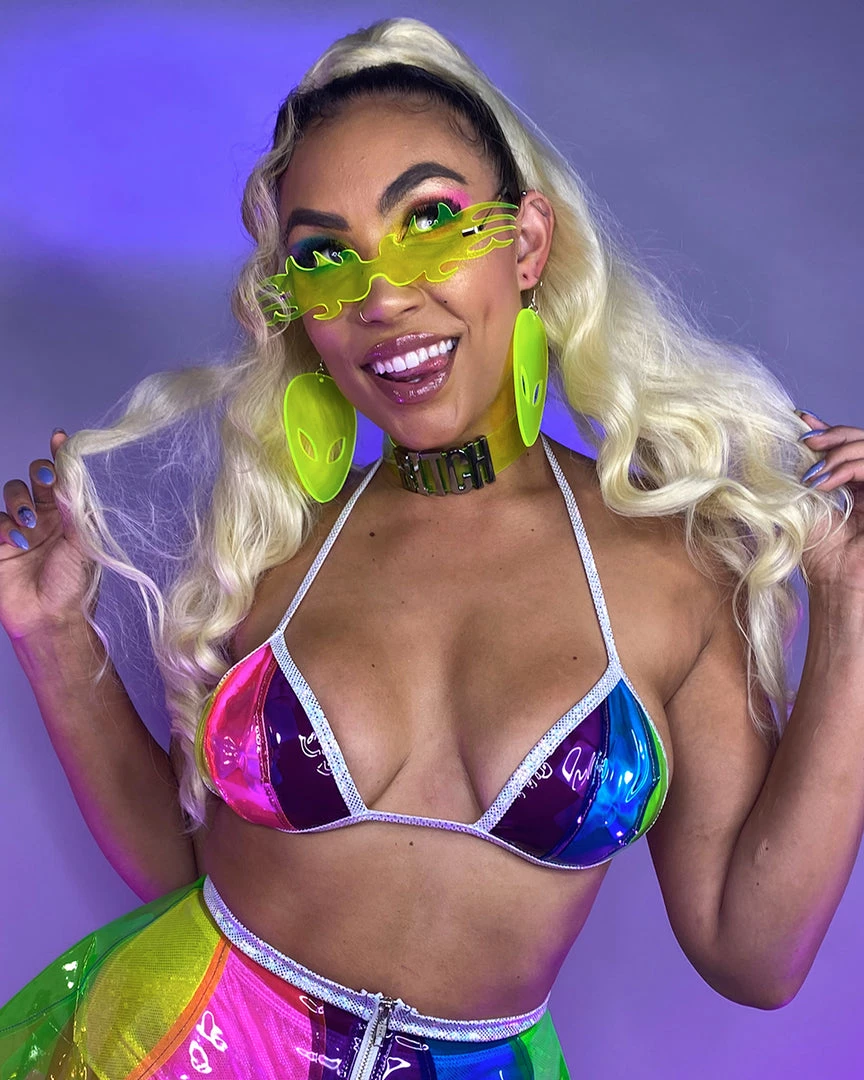 J. Valentine Beach Ball Rainbow Vinyl Triangle Top 1 J. Valentine Beach Ball Rainbow Vinyl Triangle Top