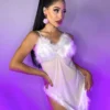 Be Wicked Oh Behave White Teddy Dress New