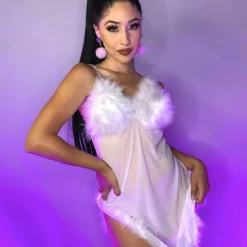 Be Wicked Oh Behave White Teddy Dress New