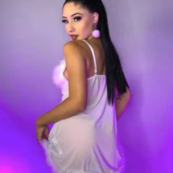 Be Wicked Oh Behave White Teddy Dress New