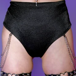 Bodyzone Techno Bish Chain High-Waist Shorts Bottoms