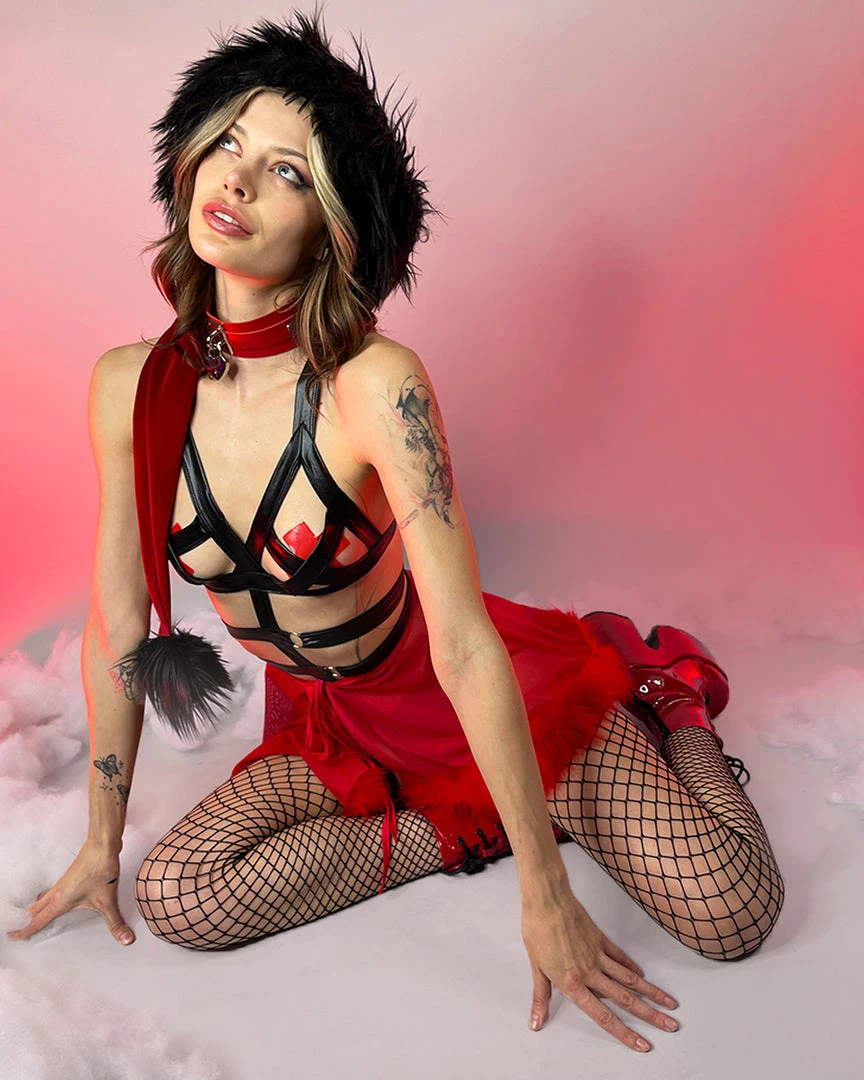 Leg Avenue 3pc Wild Bound Teddy Set 6 Leg Avenue 3pc Wild Bound Teddy Set