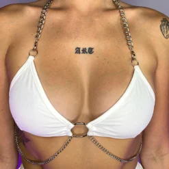 OhYes Fashion Urban Nights Chained Halter Top New