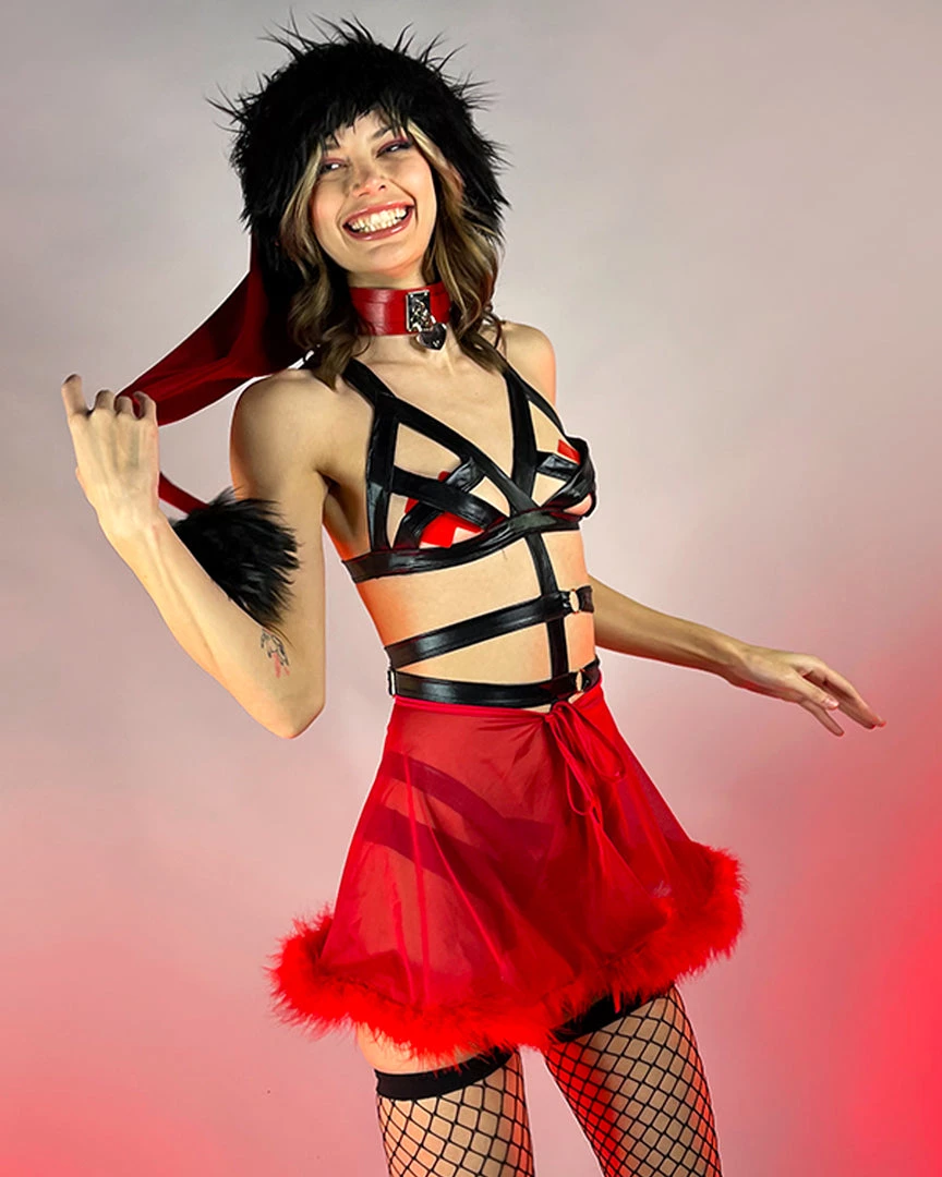 Leg Avenue 3pc Wild Bound Teddy Set 4 Leg Avenue 3pc Wild Bound Teddy Set