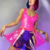 J. Valentine Cyber Prom Vinyl PVC Dual Zipper Skirt New