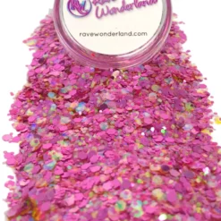 Xucai Pink Parade Iridescent Body And Face Festival Glitter (Large 15 Grams) Accessories
