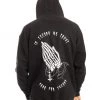 555stickers Outerwear Pray For Techno Skeleton Hoodie