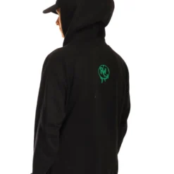 555stickers Green Pray For Techno Hoodie Mens